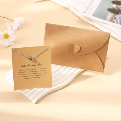 RZKING Silvery Necklace for Women, Gifts for Friend Mom Daughter Teacher - style: Cat
