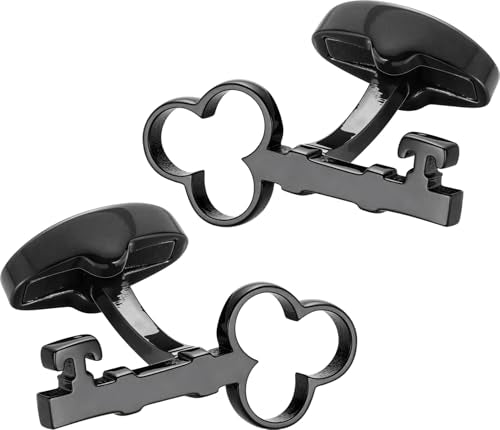 HAWSON Various Unique Cuff Links Mens, Animal/Tactical/Music/Holiday/Cufflinks, Themed Wedding Dinner Party Gift Suit Accessories - style: Clover Key