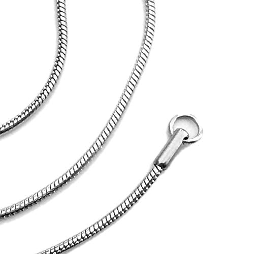 Loralyn Designs Classic Stainless Steel Snake Chain Necklace Round Smooth 2mm 16, 18 20 or 24 Inch - size: 16