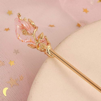Purple Pretty Chinese Style Retro Hair Stick Hairpin, Women Metal Rhinestone Hair Fork Hair Chopsticks,Hair Styling Pins Retro Tassel Hairpin Woman Hair Clip Accessories