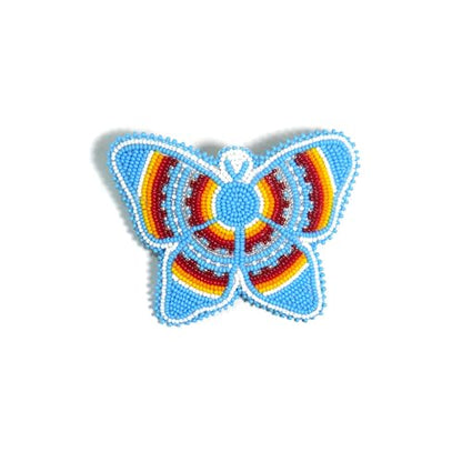 Beaded Hair Clips Native American Style Handmade Collection (Butterfly (Skyblue)) - color: Butterfly (Skyblue)
