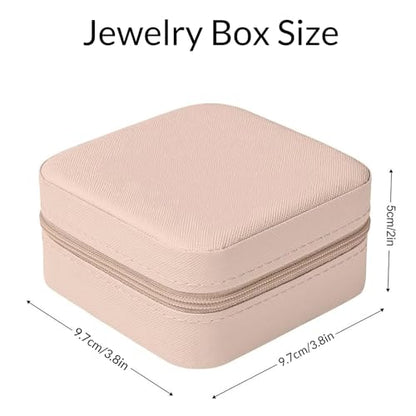 Personalized Jewelry Box with Name&Flower, Custom Travel Jewelry Case | Leather Jewelry Box for Rings, Earrings, Necklaces, Gifts for Women Girls Mom Bridesmaid