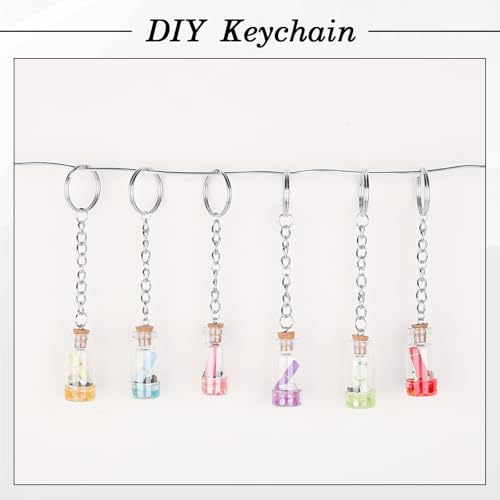 BESARME 1130PCS Keychain Making Kit Jump Rings for Jewelry DIY Key Chain Supplies with Keyrings Bulk, Metal Lobster Claw Clasp, Swivel Snap Hook, Extender Chain for Crafts Accessories（Silver） - color: Silver