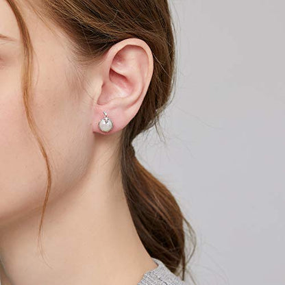 Han han Pearl Stud Earrings for Women 925 Sterling Silver, Pearl Jewelry Gift for Women 8MM-13MM - style: G-Bird Pearl Studs-8mm