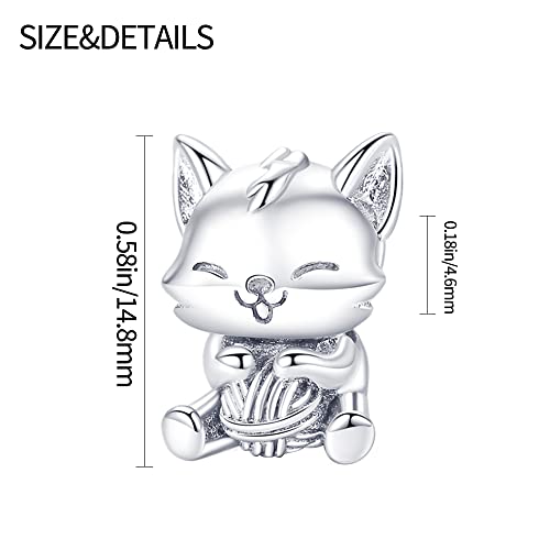 Pandach Animal Charm Bead fits Charms Bracelets for Woman-925 Sterling Silver Dangle Pendant Bead,Jewelry Beads Gifts for Women Bracelet&Necklace - style: white rabbit Charm