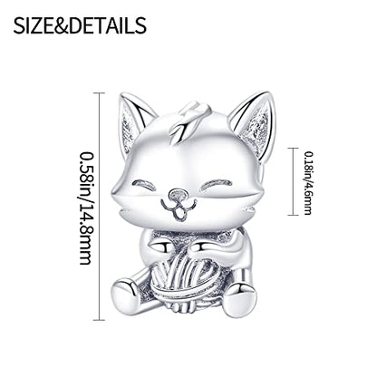 Pandach Animal Charm Bead fits Charms Bracelets for Woman-925 Sterling Silver Dangle Pendant Bead,Jewelry Beads Gifts for Women Bracelet&Necklace - style: white rabbit Charm