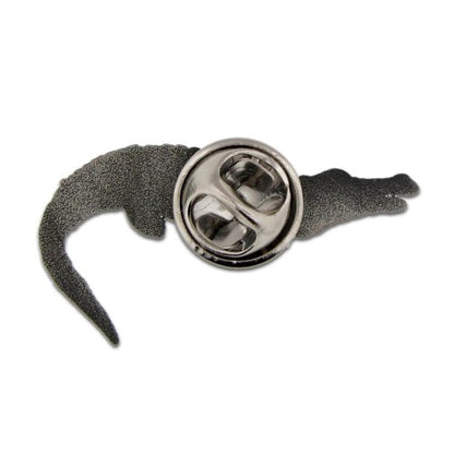PinMart Wild Animal Enamel Lapel Pin - color: Silver Alligator, size: 1 Piece