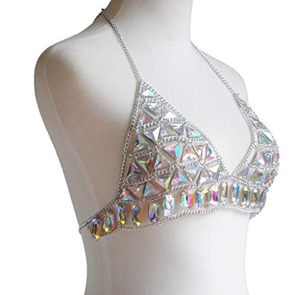 Women's Sexy Suit Body Chain - color: Silvery Color Bra chain -099-2