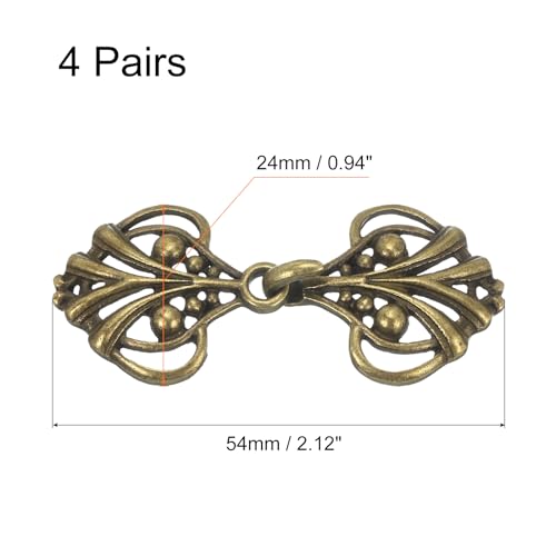 uxcell Cloak Clasp, Sew on Hooks and Eyes Vintage Cape Clasps Sweater Shawl Collar Cardigan Buckles