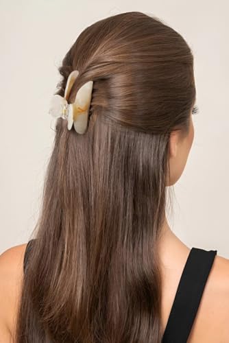 Birthday Bridesmaid Gift for Women Initial Cute Hair Clips Claw Clip | Teen Girl Gifts Trendy Stuff | Stocking Stuffer | Bridal Shower Gifts | Hair Clips for Thick or Thin Hair | Sturdy | Letter A