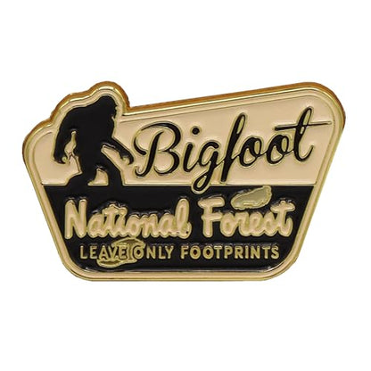 Bigfoot Enamel Lapel Pin - for Fans of Bigfoot and Sasquatch - style: National Forest