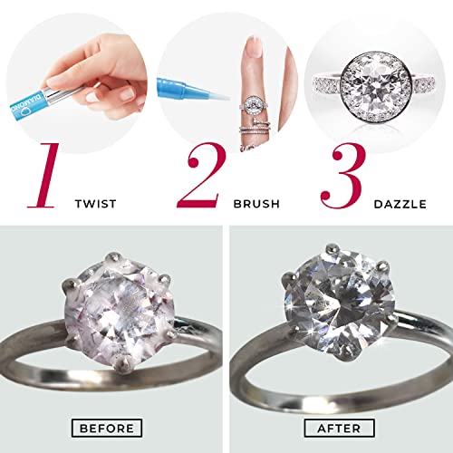 CONNOISSEURS Premium Edition Compact Jewelry Wipes No Rinse Gold and Silver Jewelry Cleaner, Polish and Remove Tarnish to Restore Brilliance, Dry Disposable Wipes, Diamond Dazzle Stik - style: Dazzle Stik + Jewelry Wipes Bundle
