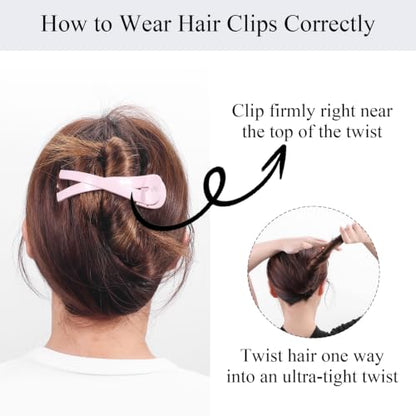 Large Flat Hair Clips for Women, French Claw Clips for Thick Hair | Strong Hold Hair Clips for Styling, Driving, Daily Wear | White, Pink, Purple, Green - color: White, Pink, Purple, Green