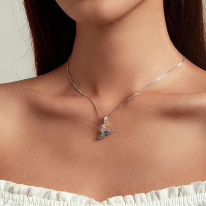 Hummingbird Charms For Bracelets 925 Sterling Silver Animal Dangle & Beads Butterfly Cat Beads Charms For Women Jewelry Gift - color: Silver Hummingbird