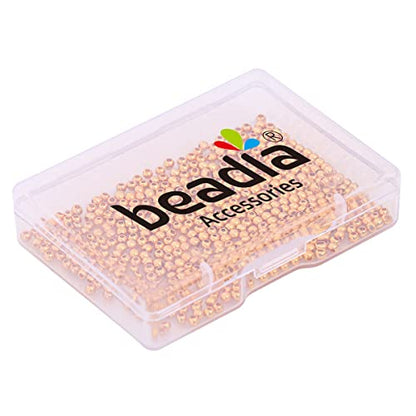 18K Gold Plated Round Spacer Beads 2.5mm 500pcs for Jewelry Making Findings Non Tarnish - color: 18K Gold, size: 2.5mm