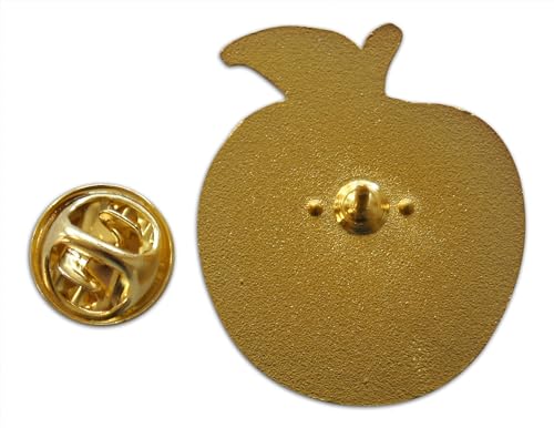 Novel Merk Fruit Lemon, Strawberry, or Orange Appreciation Lapel Pin, Hat Pin & Tie Tack Set with Clutch Back - style: 3-Apple