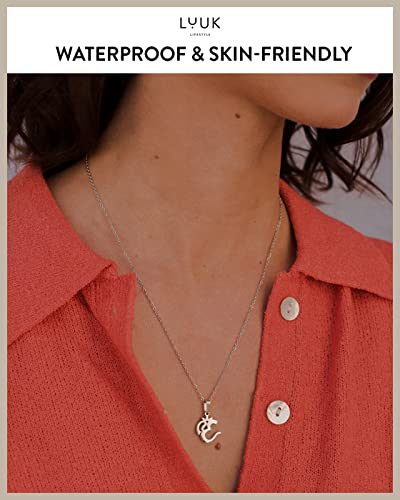 LUUK LIFESTYLE Stainless steel necklace with pendant and HAPPINESS card, 20” adjustable length, lucky charm, friendship chain, Valentine's Day gift, birthday, women's jewelry, silver, gold, rosegold - color: Silver, size: Om | Hindu Symbol
