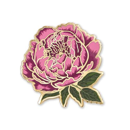 Enamel Flower Wedding Pin - Floral Brooch for Men & Women - Lapel Pin Favors - style: Peony