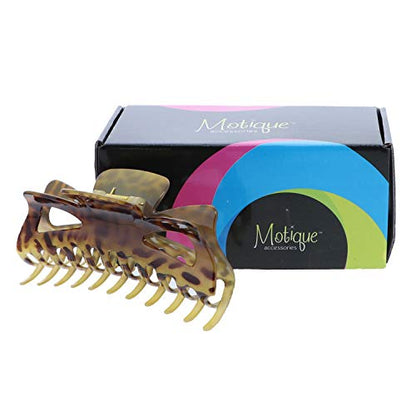 Jumbo Jaw Clip Extra Large Marbelized Hair Claw (Leopard Mustard) - color: Leopard Mustard
