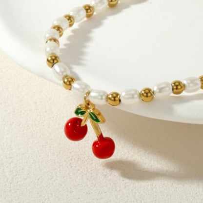 Multiple Shapes Pendant Fruit Charms For Jewelry Making Cute 3D Strawberry Charms For Bracelets Flatback Cherry Charm Kawaii Metal Fruits Strawberries Cherries Pendants Earring Necklace Jewelry Charms