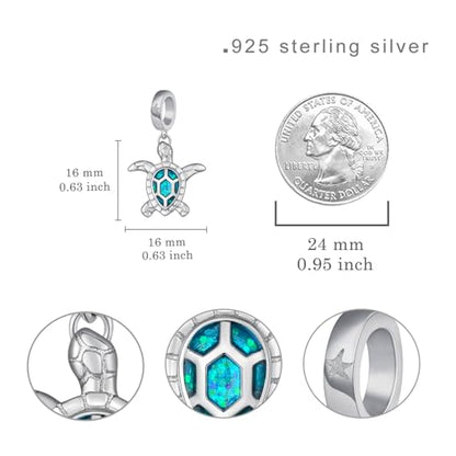 Cute Animals Charms 925 Sterling Silver Highland Cow/Dragon/Axolotl/Raccoon/Whale/Turtle/Cardinal/Hummingbird Charms for Bracelets for Women Cute Animal Charm Beads for Jewelry Making - style: Turtle Charm