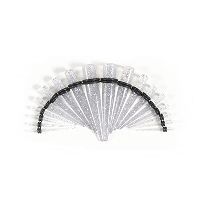 Ear Stretching Kit 54 Pieces 14Gauges-00Gauges Earrings Piercing Kit - color: transparent+glitter