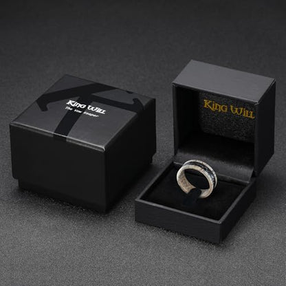 King Will Wood Wedding Band Wood Inlay for Men - color: Deer-8mm