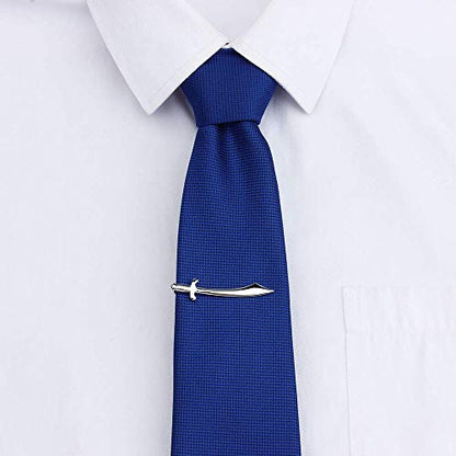 HAWSON 2 inch Tie Clip for Men-Novelty Sport Necktie Bar Clip,Tie Pin,Special Interesting Gift for Men - style: Scimitar