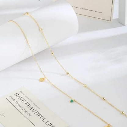 VIROMY Gold Waist Beads Chain for Women Waterproof Belly Chain Body Belt Chain Beach Accessories Body Women's Jewelry - style: Style A-GD