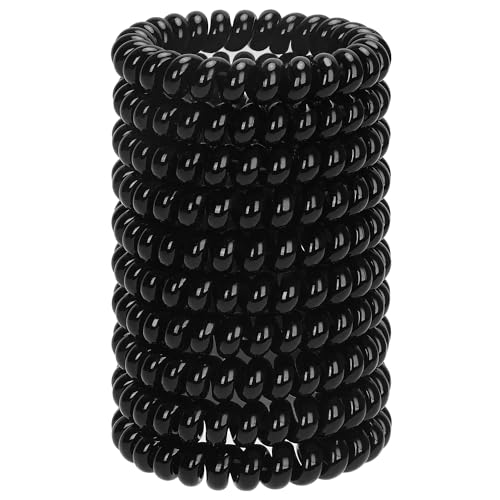 JessLab Spiral Hair Ties for Women, 10-Pack Traceless No-Damage Ponytail Holders, Coils Hair Bands for Girls, Assorted Colors - color: #29