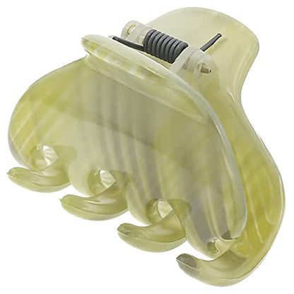 Camila Paris CP3196 French Small Hair Clips for Women, 1.75" Small Claw Clip Fashion Styling Mini Hair Clip Accessories for Women, Strong Hold No Slip Grip Cute Claw Clips, Made in France - color: Gray & Green 1.75"
