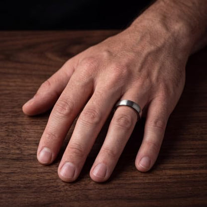 Tungsten Wedding Band Ring 10mm 8mm 6mm 4mm for Men Women 18k Rose Gold Plated Dome Black Grey Brushed Polished - color: 2 Rose Gold Black Grey Tungsten