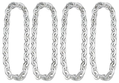 Passed colorfast test 39-inch Large Plastic Chain Necklace with Gift Box | 2/4 Pack with Gift Box,Gold Plastic Chain,Hip Hop Rapper Style, Fade Resistant,Detachable,for Parties, Awards,Prizes, Unisex - color: Silver-4pcs