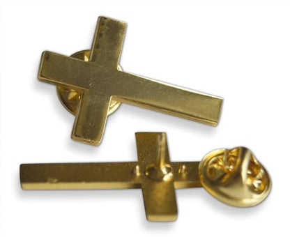Novel Merk Christian Cross Icon Religious Lapel Pin, Hat Pin & Tie Tack Set with Clutch Back - style: 3 Cross