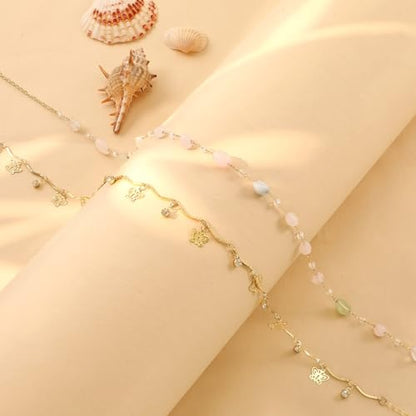 14K Gold Plated Waist Chain for Women Layered Waist Beads Belly Chain Belt, Waterproof Summer Beach Body Jewelry for Bikini, Festival Vacation Accessories for Women - style: Butterfly