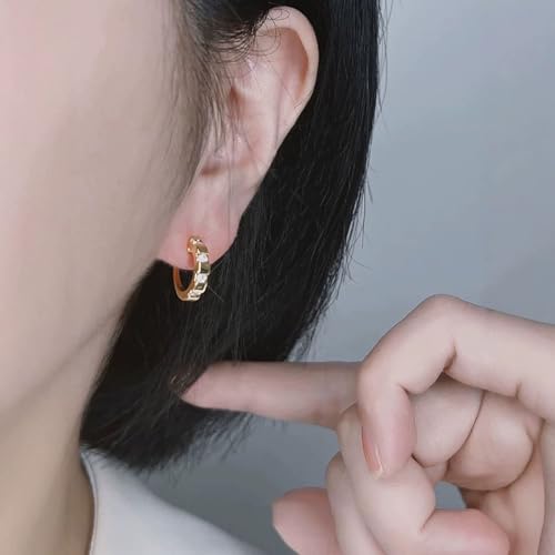 Clip On Earrings for Women – 18K Real Gold Plated Non-Pierced Hoop Earrings, Comfortable Clip On Hoops for Non-Pierced Ears, Gold & White Gold Options