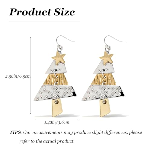 Bow Earrings Red Earrings for Women Dangle Cute Earrings Red Stuff Jewelry Outfits Accessories Gifts for Girls - color: D2:gold christmas tree earrings
