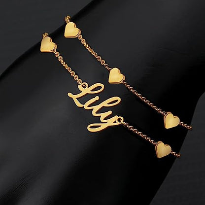 Ankle Bracelet for Women Personalized Name Anklet 18K Gold Plated Custom Dainty Anklet Bracelet Beach Jewelry for Girlfriend - color: Style 05