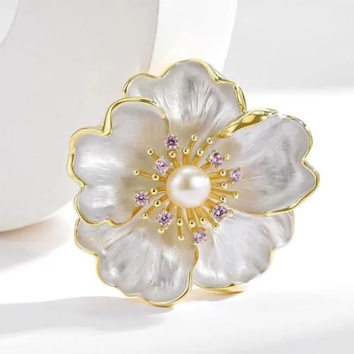 SYWDUDUCLT Fashion Elegant Brooches for Women Brooch, Suitable For Party And Daily Wear On Many Occasions - style: Camellia-L