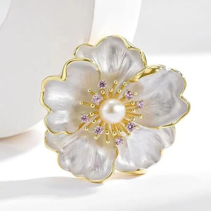 SYWDUDUCLT Fashion Elegant Brooches for Women Brooch, Suitable For Party And Daily Wear On Many Occasions - style: Camellia-L