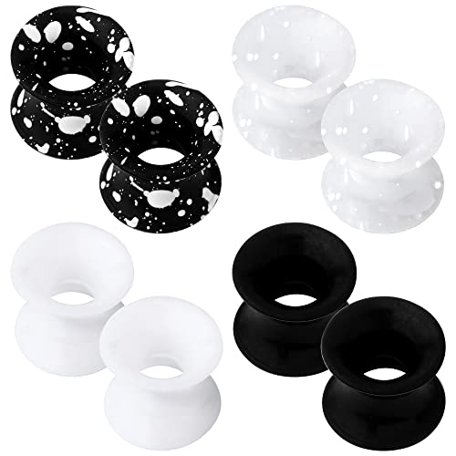 OUFER 8PCS Silicone Ear Gauges Flexible Ear Tunnels Plugs Stretchers Expander Double Flared Flesh Ear Piercing Jewelry for Women Men - color: 2g(6mm)