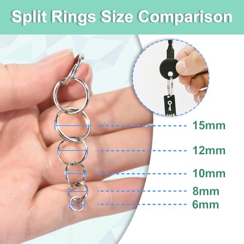 6mm 300 PCS Silver Tiny Split Ring for Jewelry Making, Double Loops Split Jump Rings Necklaces Bracelets Earrings Metal Mini Key Rings DIY Craft Hardware - color: 5.9mm(inside dia. 4.8mm) Tiny Rings Silver 300pcs