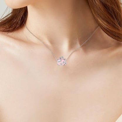 925 Sterling Silver Charms fits Bracelets and Necklace Pendant Bead Charms Jewelry Gift for Women Family Friends - style: I Love Travel Suitcase Pink Charm
