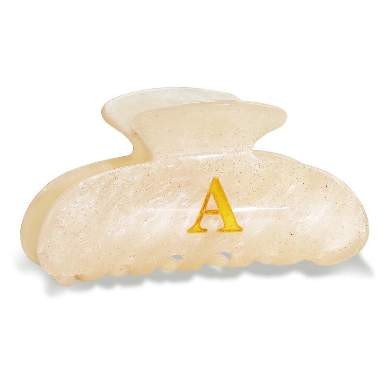 Birthday Bridesmaid Gift for Women Initial Cute Hair Clips Claw Clip | Teen Girl Gifts Trendy Stuff | Stocking Stuffer | Bridal Shower Gifts | Hair Clips for Thick or Thin Hair | Sturdy | Letter A