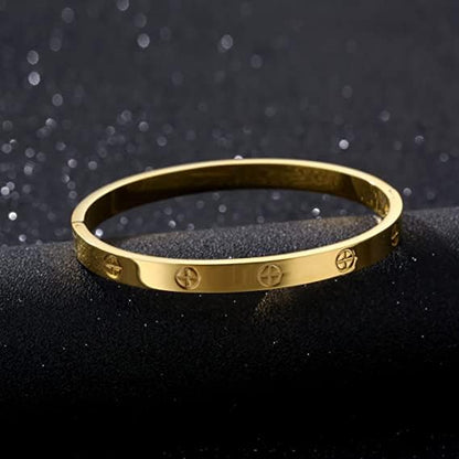 2-Pack Friendship Bracelets for Women, 18K Gold Plated CZ Cuffs - size: X-Large