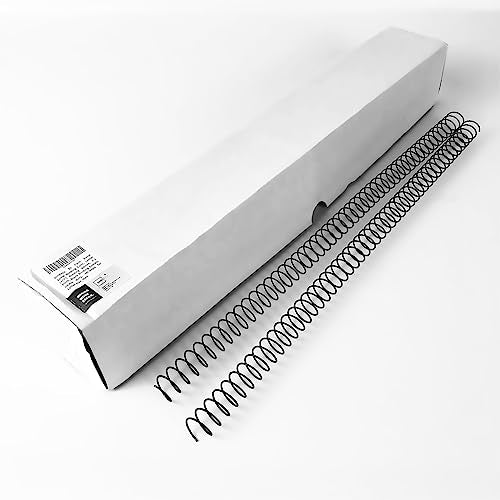 Binditek Metal Spiral Binding Coils, 12 mm, 4:1 Pitch, Black, 30 Pack | Coil Binding Spines, 1/2", 90 Sheet Capacity, 48 Loops, for Letter-Size Reports, Presentations, School and Office Projects - size: 12mm, style: 30P , Metal