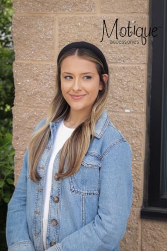 Black Padded Headband for Women - color: Black Satin
