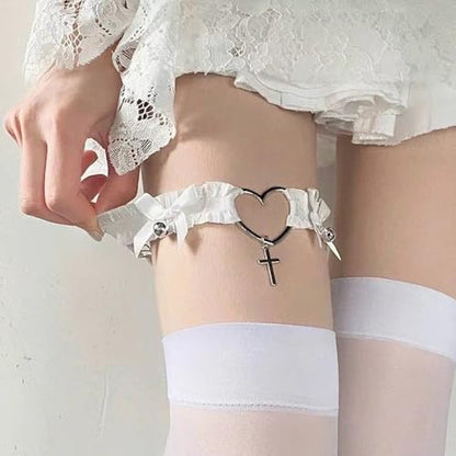 Snake Thigh Chain for Women, Medusa Serpent Garter Leg Jewelry, Gothic Leg Accessories for Halloween Costume, Festival Fashion - style: Z12 White
