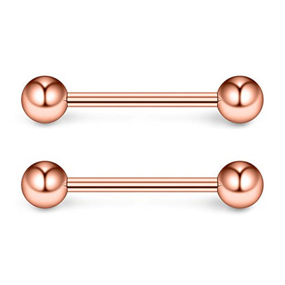 316L Stainless Steel Nipple Shield Barbell Ring Bar Body Piercing 14G - style: Mix Color(10pcs)-14mm