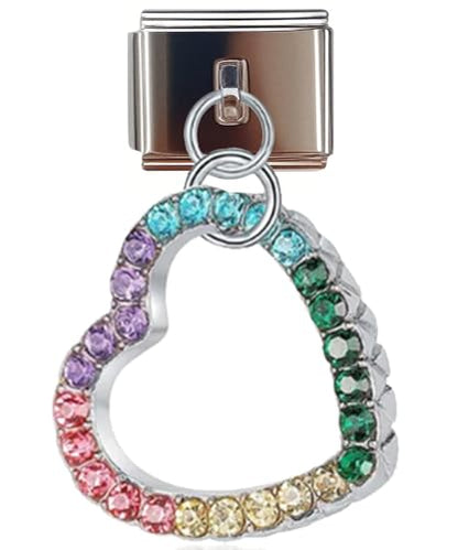 Italian Bracelet Charms,Compatible for 9mm Italian Charm Bracelets for Women,Men,Dangle,Pendant,Heart .ICG275